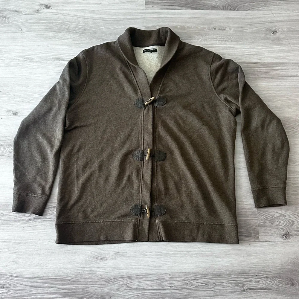 Banana Republic Shawl Collar Brown Toggle Cardigan Size XXL
